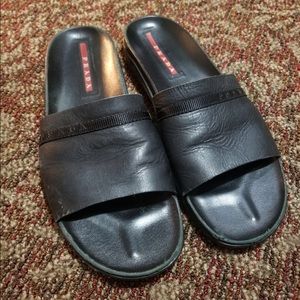 Prada Men’s Leather Slippers
